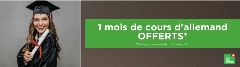 1 mois offert - École Suisse d'Allemand